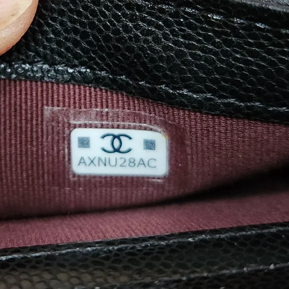 Chanel Black Wallet on Chain Leather Crossbody Bag, Authentic